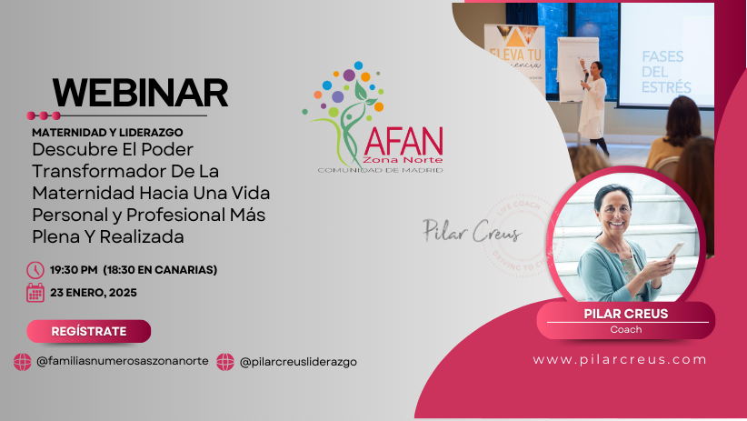 Webinar Pilar Creus en Familias Numerosas zona norte Madrid