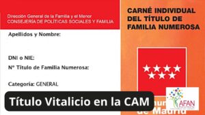 titulo vitalicio CAM