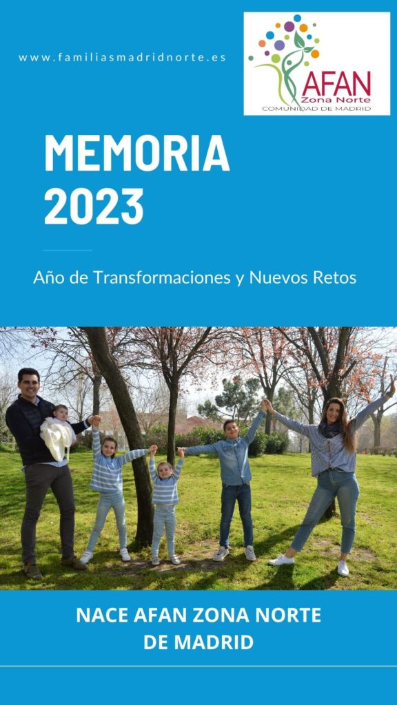 Portada Memoria 2023 de la Asociación de Familias Numerosas de la Zona Norte de Madrid