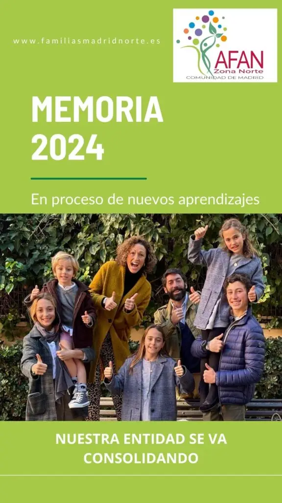 Portada Memoria 2024 de la Asociación de Familias Numerosas de la Zona Norte de Madrid