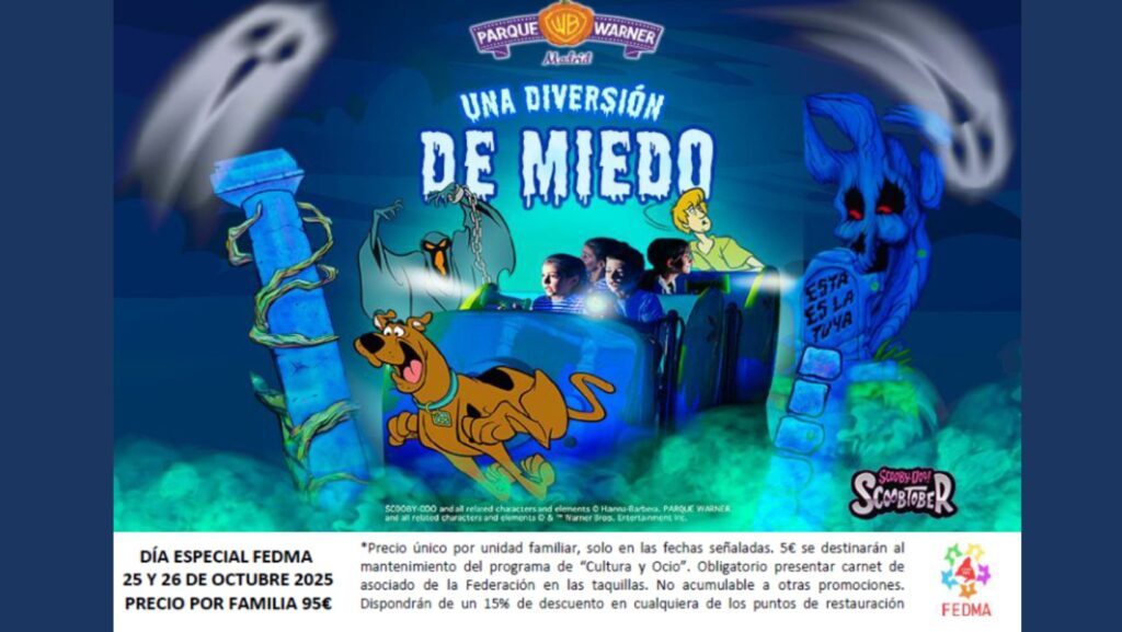 ocio en familia parque warner octubre 2025