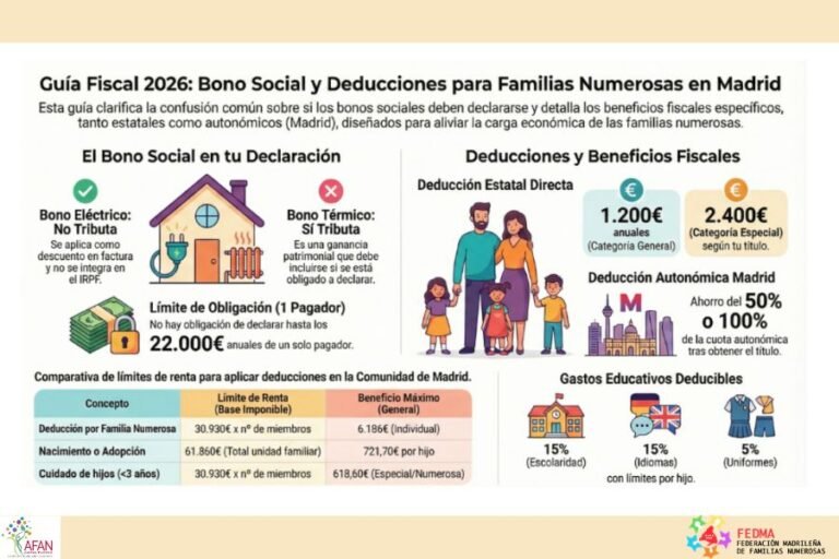 DECLARACIÓN RENTA 2026 - Familias Numerosas
