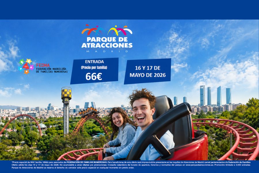 Parque de atracciones mayo 2026 ocio en familia