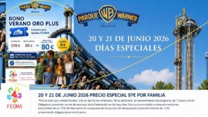 ocio en familia warner verano 2026 bono parques oro