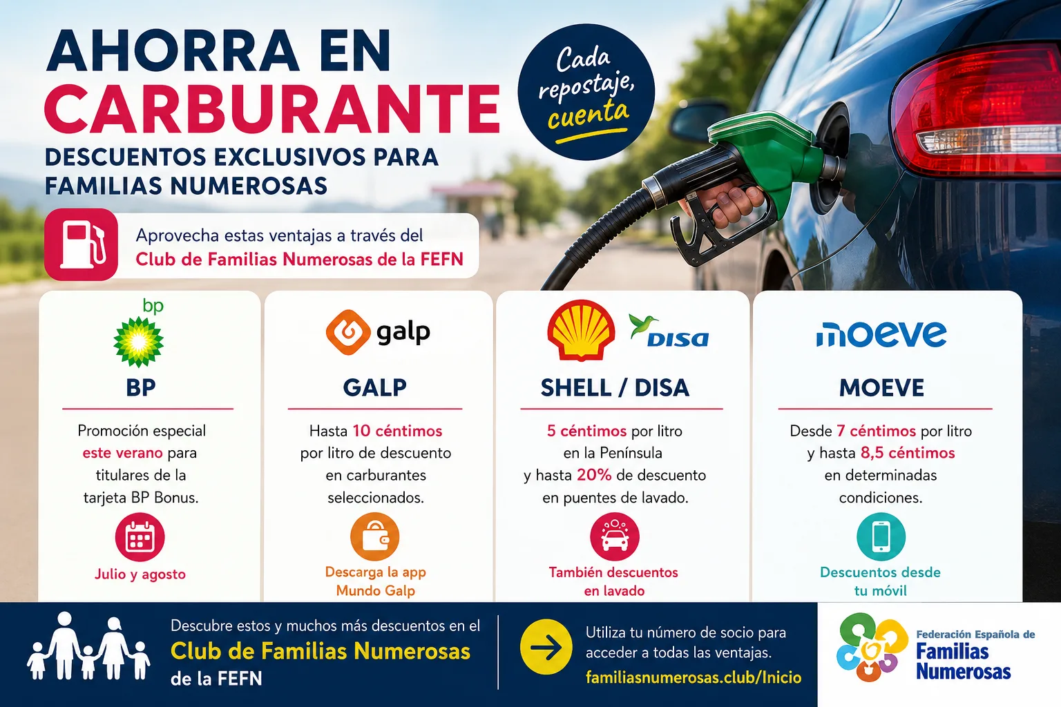 ahorro en carburantes verano 2026