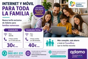 Internet y móvil familias numerosas